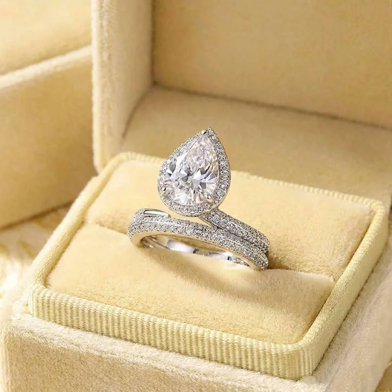 925 Sterling Silver Design for Women Inlaid Shining CZ Luxury Ring Trendy Engagement Anniversary Elegant High Quality Jewelry