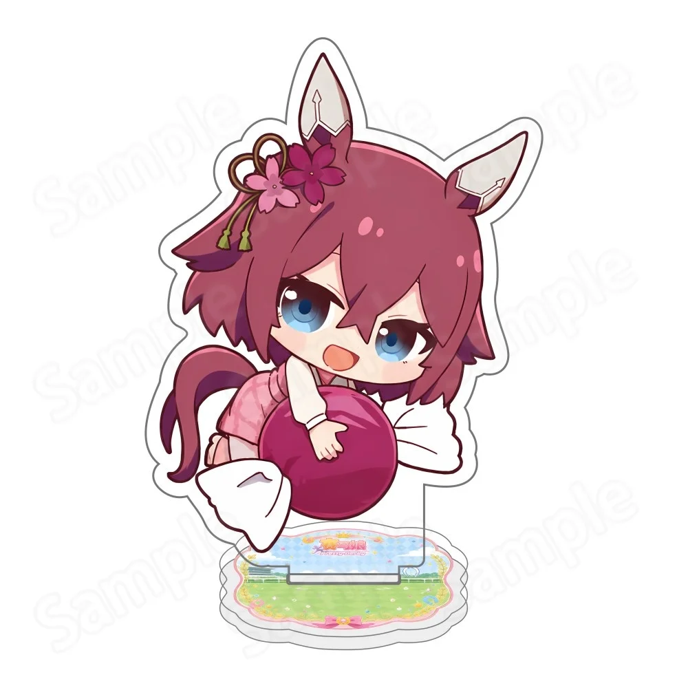 Hot Anime Umamusume 6CM acrylic Q-version cute character figurine standing model for tabletop decoration keychain