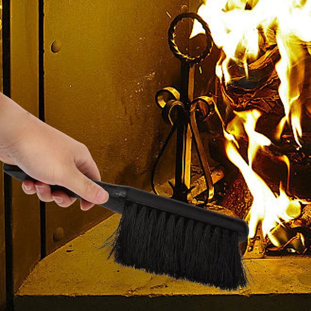 

Fireplace Cleaning Brush Stove Brush Ergonomic Handle Soft Bristles Hard-to-Reach Areas Household for Fireplace