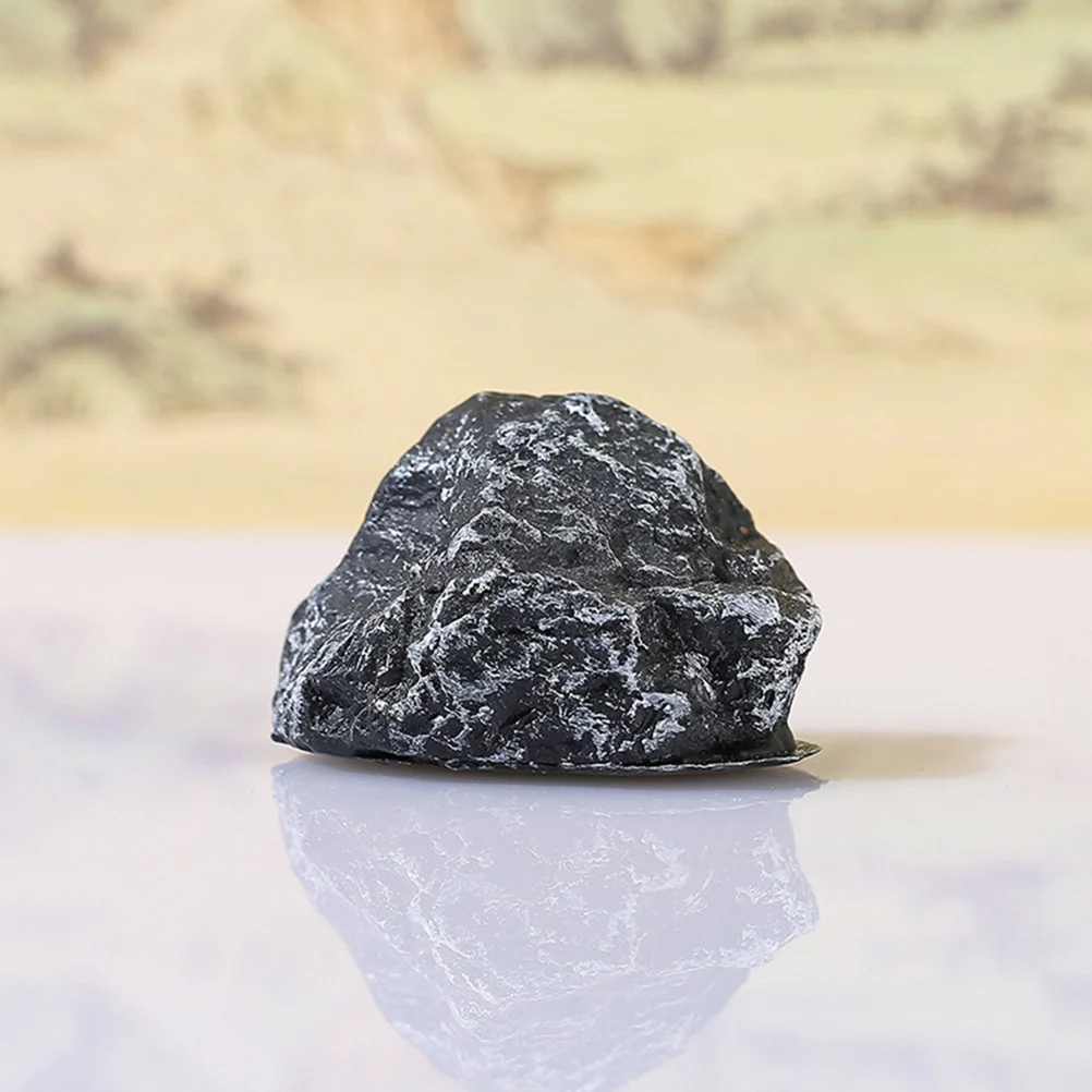 4Pcs Realistic Artificial Rockery Decor for Indoor Bonsai Aquarium Sand Table Garden Landscape Mini Stone Ornament Resin