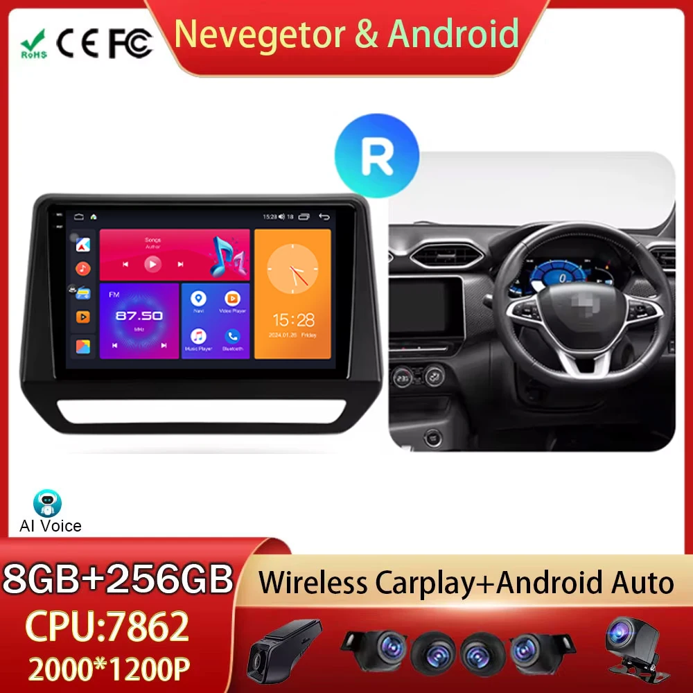 

WIFI For Renault Triber 2019 - 2020 For Nissan magnite 2021 Car Radio Android Auto Multimedia Player GPS Navigation No 2din DVD