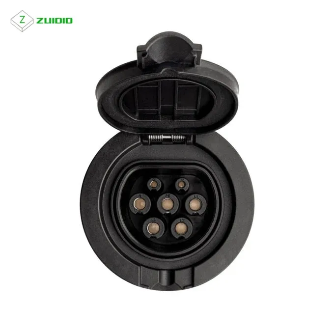 EV Charger Type 2 IEC 62196-2 32A 3 Phase AC EV Charging Socket Outlet Connector 4 Point Fixed Electric Vehicle Charger for EVSE