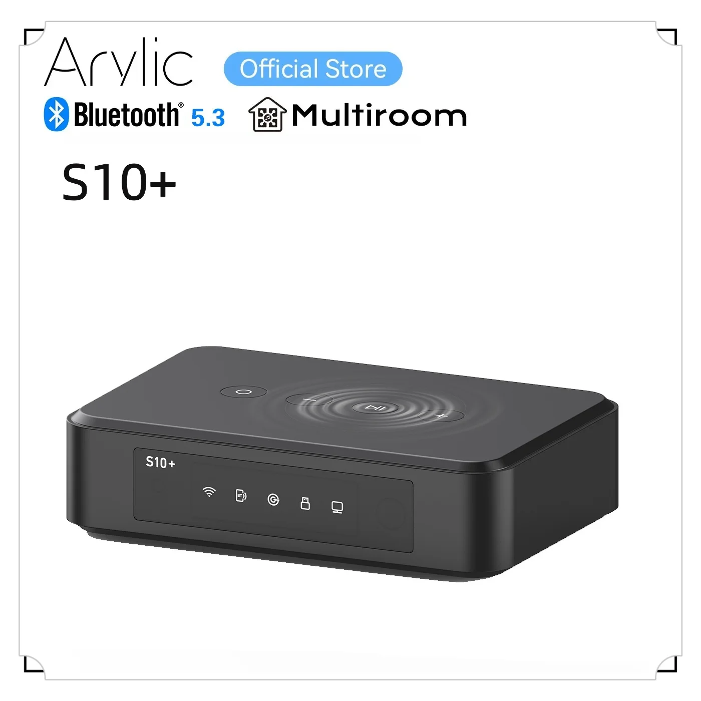 

Arylic S10+ Wireless Music Streamer 3.5mm Jack Aux Bluetooth Audio Receiver for PC Audio Jack Adapter AUX Wireless for Multiroom