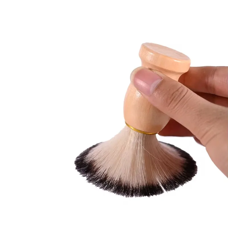 Escova de barbear de madeira para homens Aparelho de limpeza facial Ferramenta de salão de beleza Escova de barbear cabelo texugo