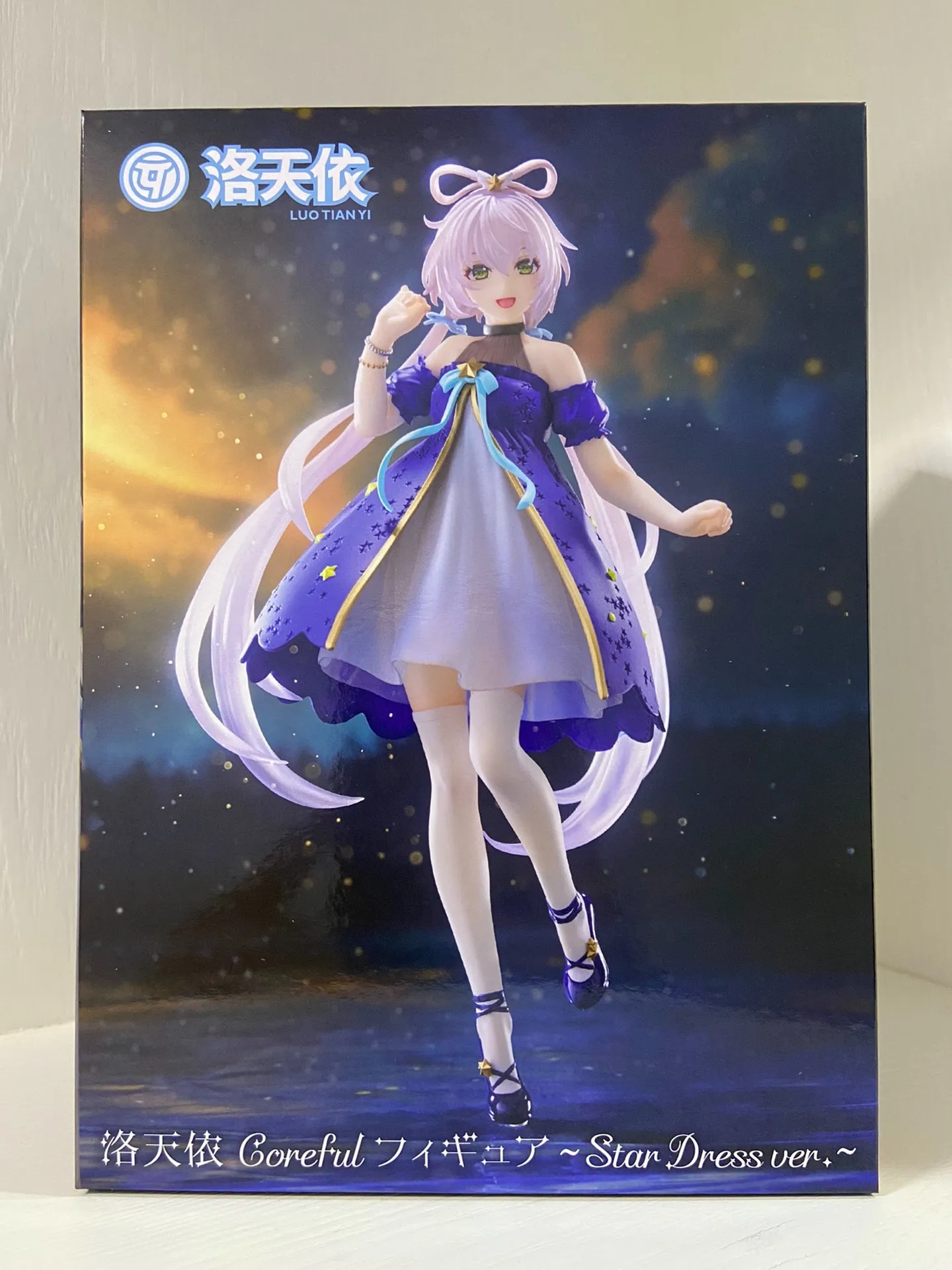 Genuine Original TAITO Luo Tianyi Starry Night Gown PVC 18CM Anime Figure Collectible Model Dolls Statuette Ornament Toy Gifts