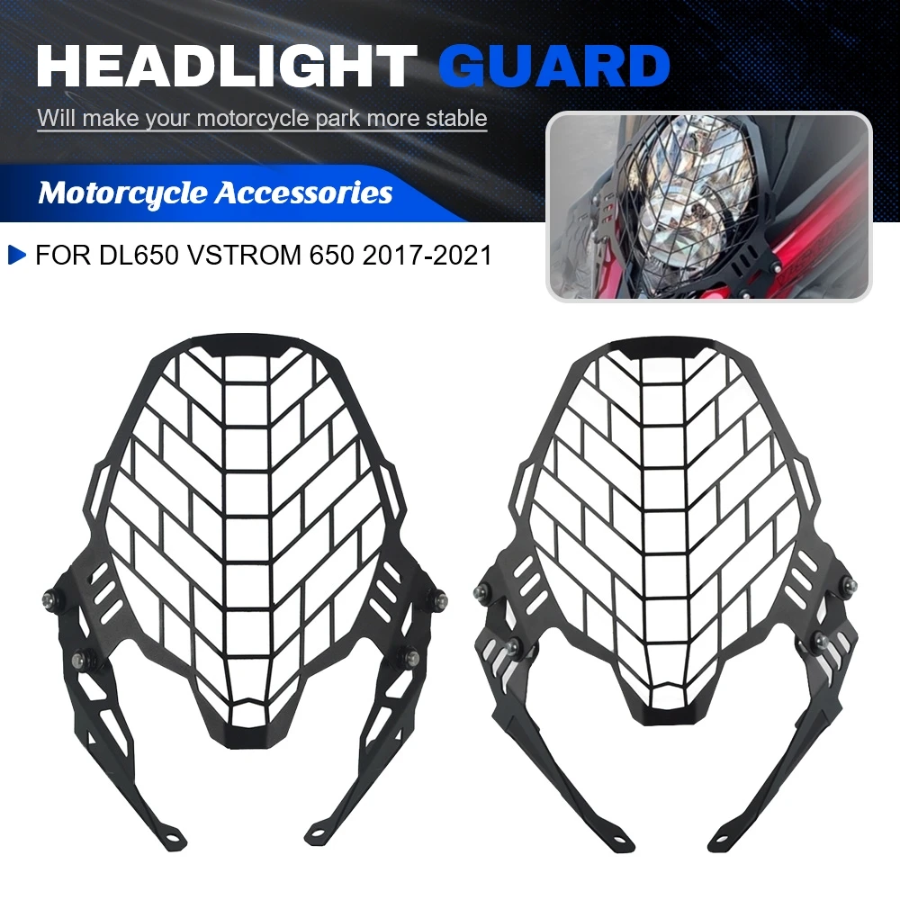 

Motorcycle Headlight Head Light Guard Protector Cover Protection Grill For SUZUKI DL650 VSTROM 650 2017-2021 DL650 V-STROM 650