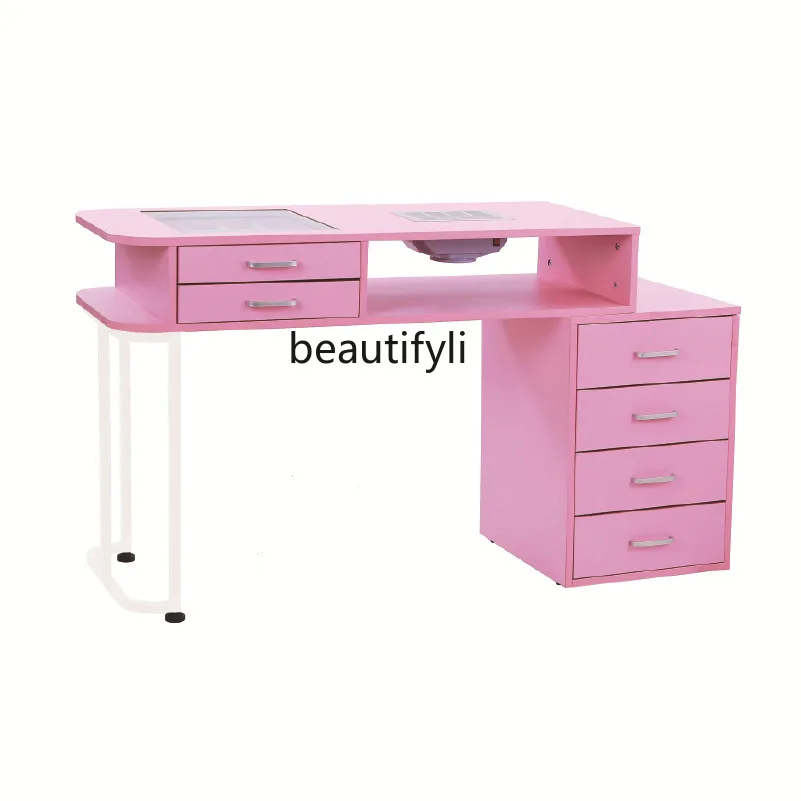 New manicure table simple single manicure table nail polish glue storage integrated light luxury manicure workbench