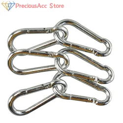 1pcs Spring Snap Hook Stainless Steel Carabiner Steel Clips Keychain Heavy Duty Quick Link For Camping Hiking Travel
