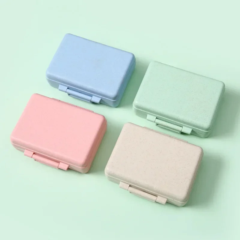 Portable Colorful 9 Grids Medicine Box Health Care Container Case Pill Box Splitters Travel Pill Box Easy To Carry Pill Case