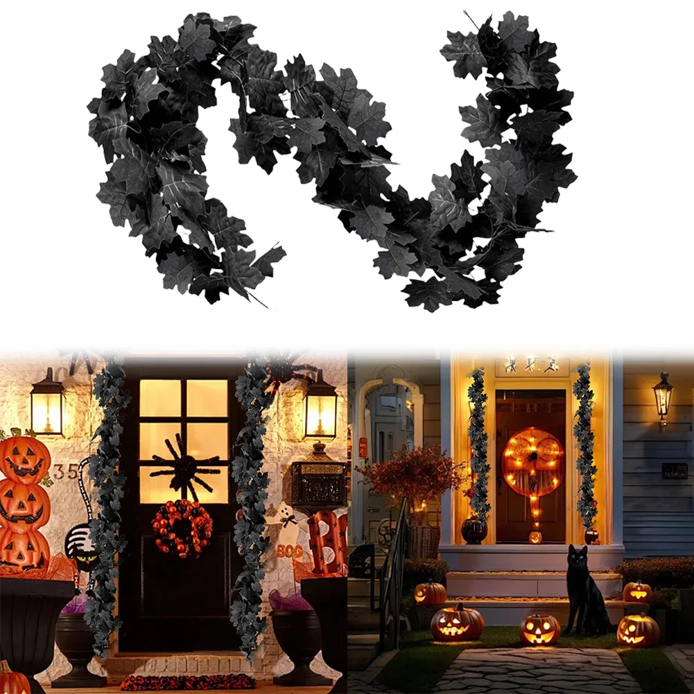 5.7FT Hanging Vines Maple Leaf Fake Autumn Leaves Garland Autumn Garland Wedding Thanksgiving Dinner Party Fireplace Decor