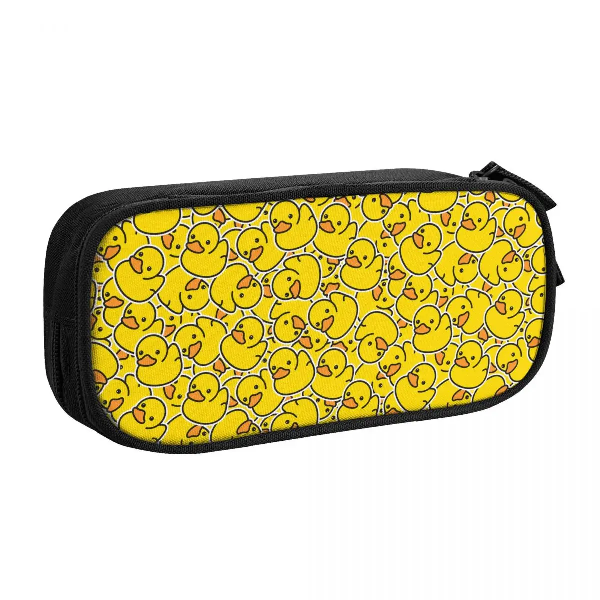 Custom Yellow Classic Rubber Duck Cute Pencil Cases Boys Gilrs Large Capacity Pencil Pouch Students Stationery