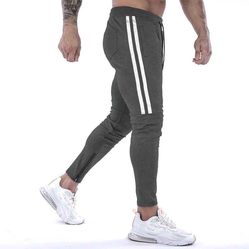 Men Running Fitness Sweatpants Quick Dry Casual Training Sport Pants Elastic Jogging Trousers Gym Workout Male Clothes