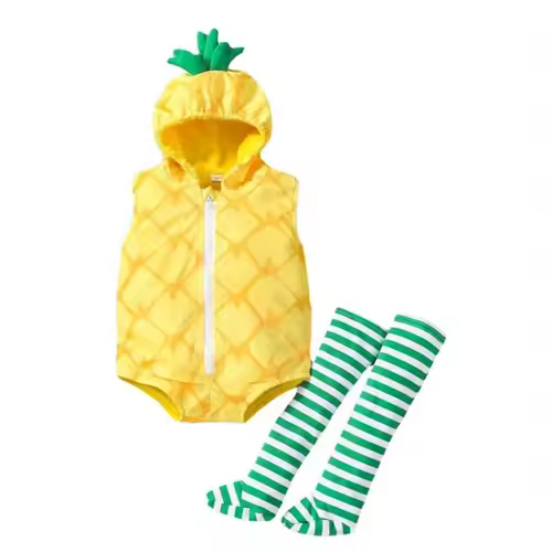 New Designer Cartoon Clothing Zip-up Hooded Romper + Stockings Baby Boy Clothes Baby Girl Casual Sets - Image 18