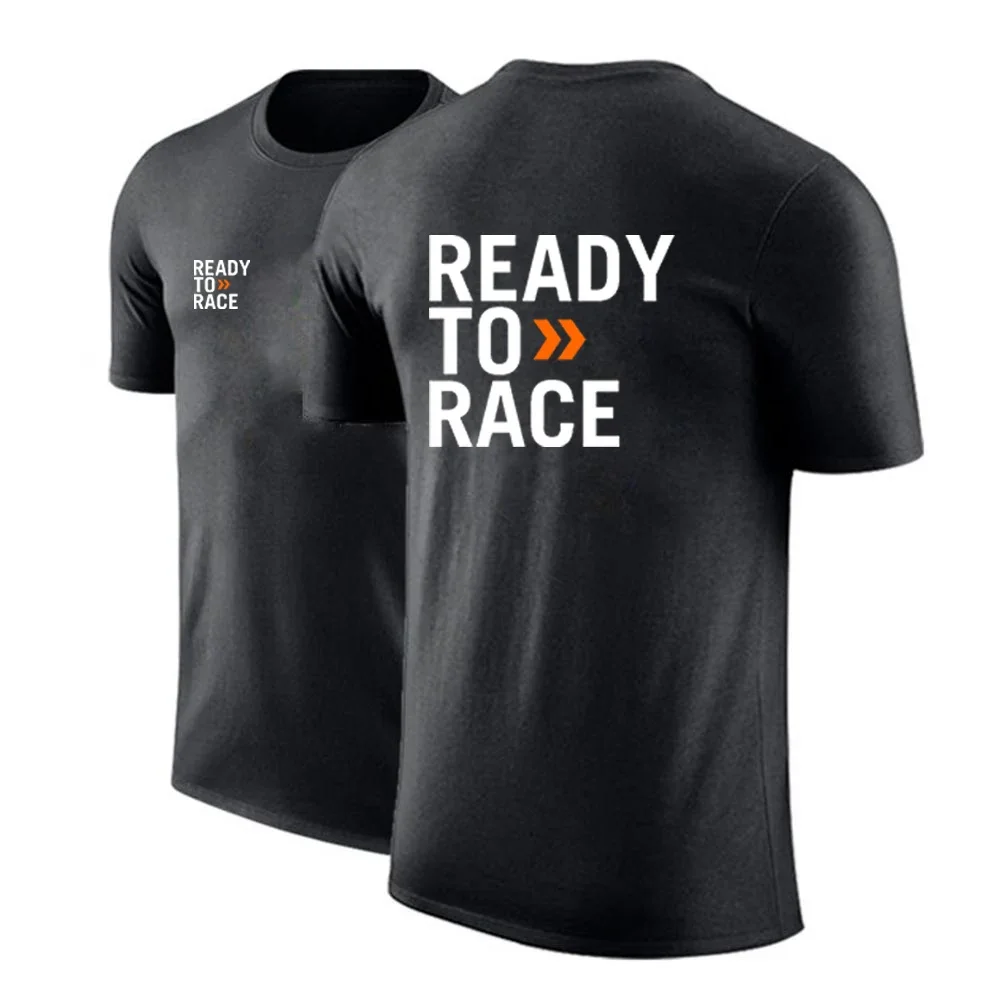 Ready To Race Enduro Cross Motocross Bitumen Bike Life 2024 Summer Short Sleeve Men V-neck Comfortable Casual Sport T-shirt Tops