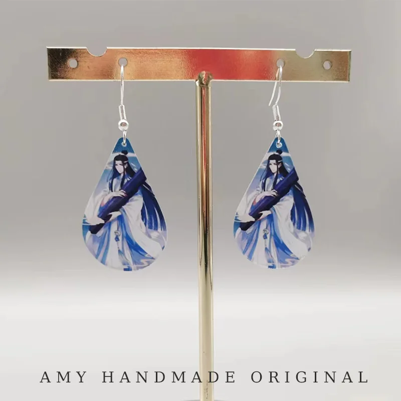 

mdzs Dangle Earrings Wei Wuxian Lan Zhan Acrylic Magic Patriarch Earrings For Women Mo Dao Zu Shi Accessories Jewelry Gifts