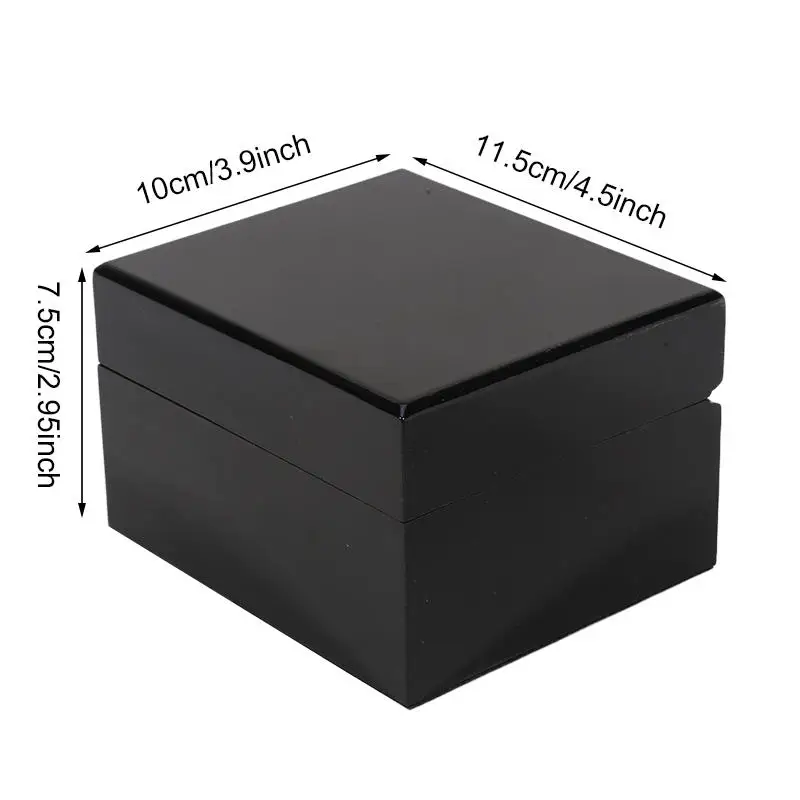 Jewelry Storage Box Watch Organizer Glasses Box Piano Paint, Mahogany Watch Box Glass Skylight Display Most Luxurious Gift