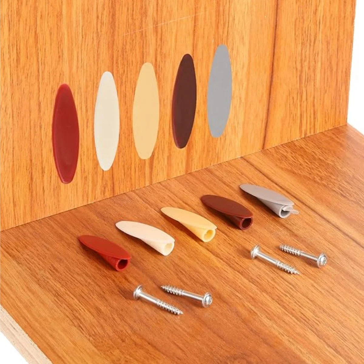 100 Uds. Tapones de plástico para agujeros de bolsillo, tapa de orificio inclinado de 9mm para localizador de agujeros, accesorios de herramientas guía de taladro, tapa de tapones de tapón multicolor