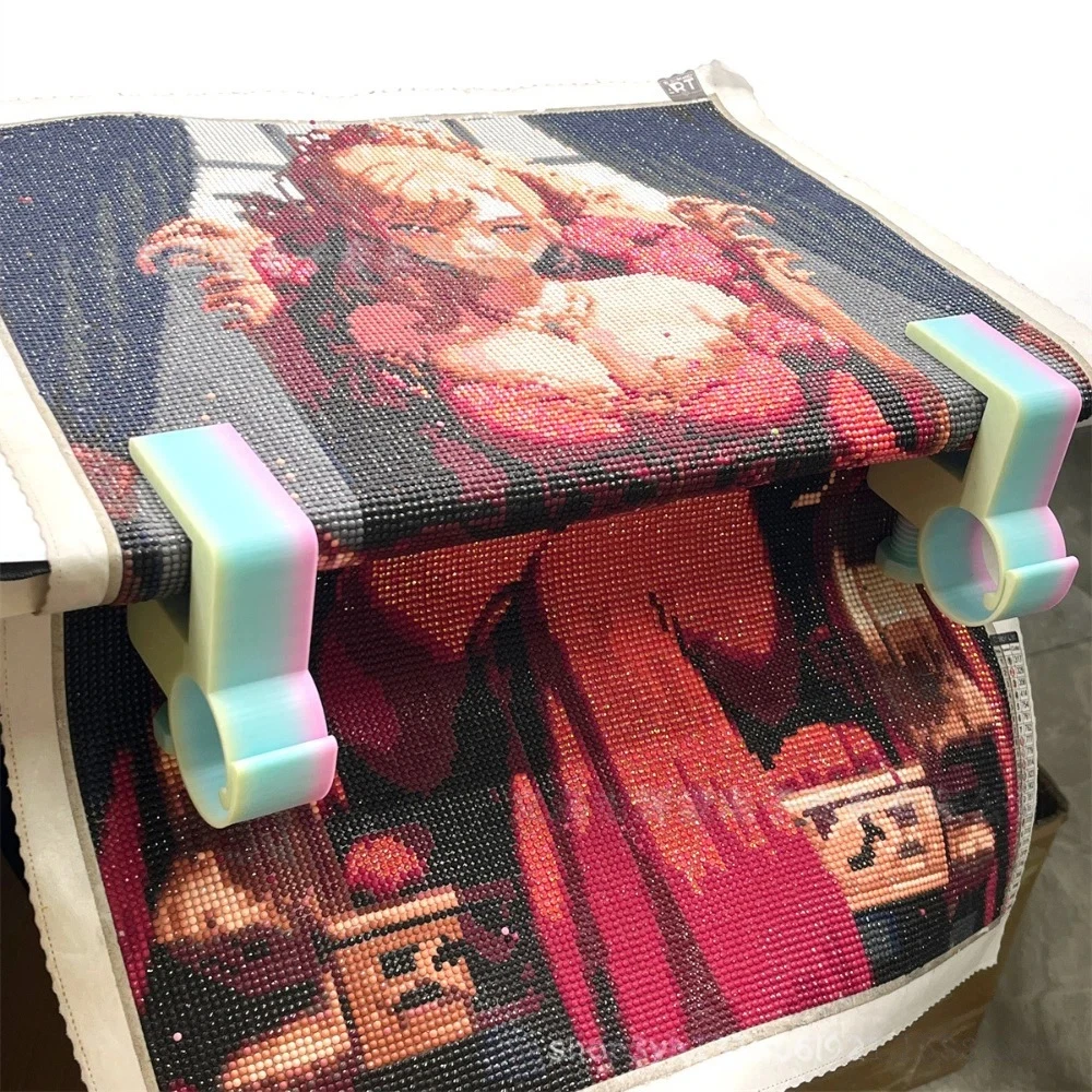 Diamond Painting Canvas Fixing Stand - Suitable for 0.3-1.4Inch Thick Table Boards, Adjustable Diamond Art Canvas Roller