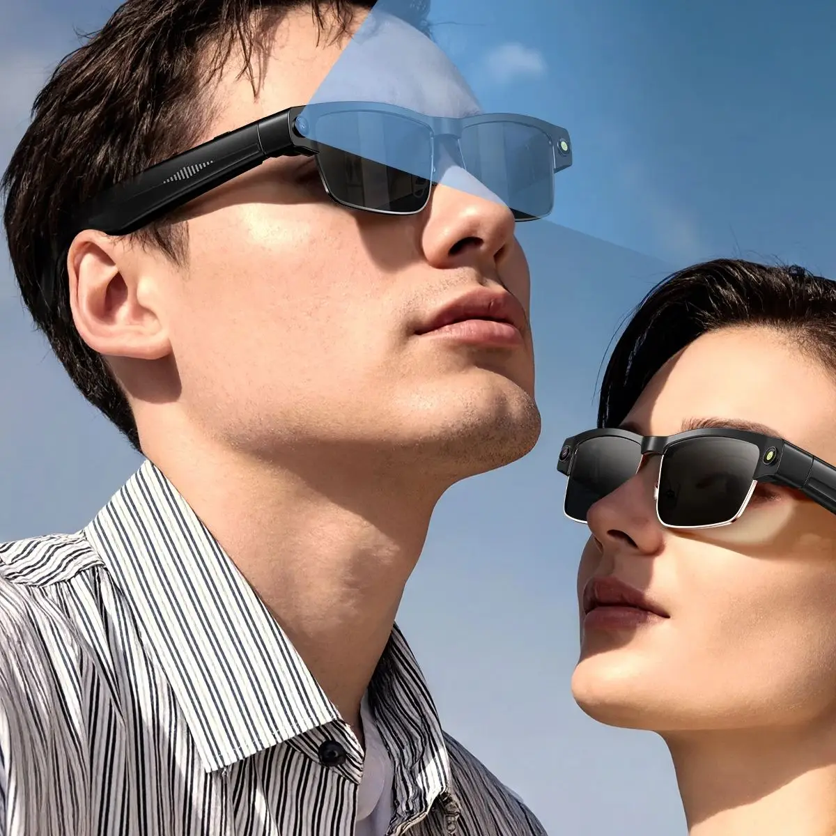 Camera Smart Glasses Photo Video Record BT Call Music Playback Smart Glasses Al Object Recognition Voice Assistant Sunglasses