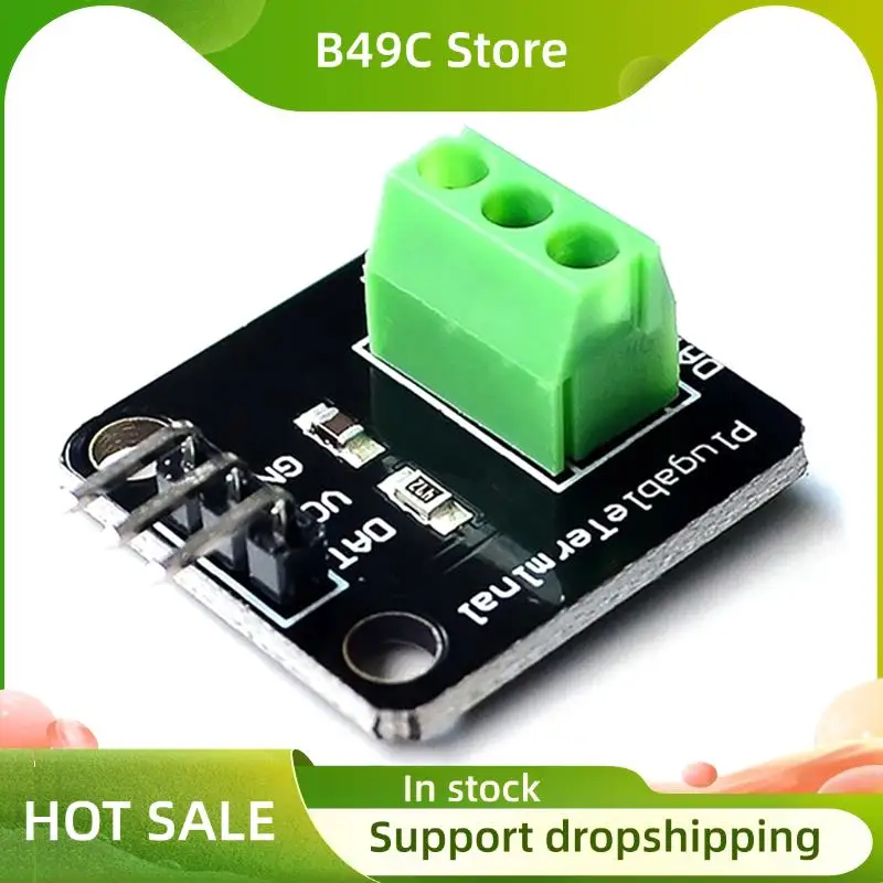 B49C 3Set DS18B20 Kit de Sensor de temperatura impermeable 100CM Cable de Sensor Digital adaptador de Terminal de sonda para Arduino
