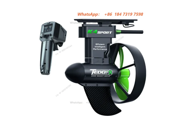 400W Wireless Remote Control Underwater Thruster, 9.3KG Thrust for Paddle Board, Inflatable Boat, Fishing Kayak