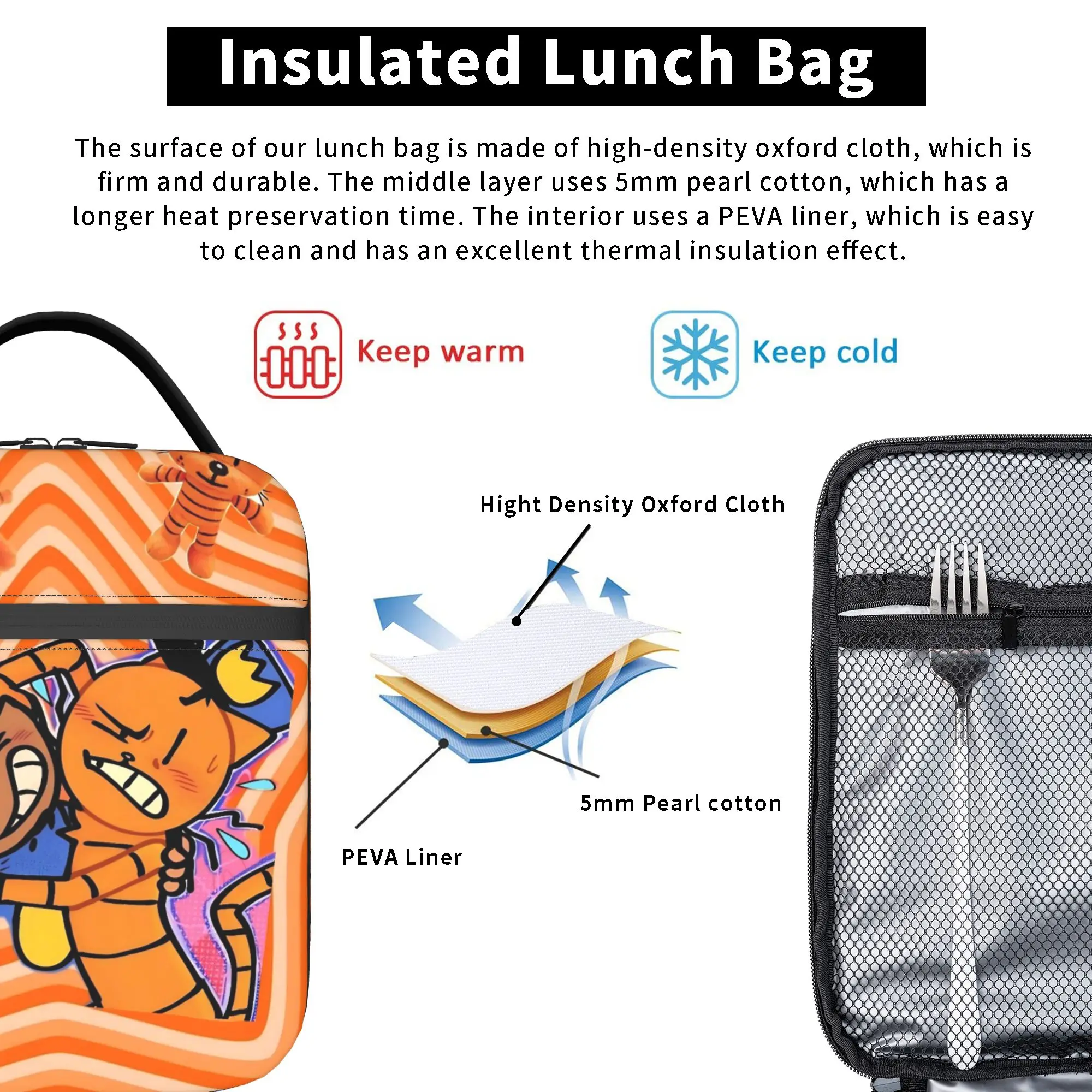 Dogmans Cartoon Insulated Lunc - Tote Bag Beach ulasan dan harga