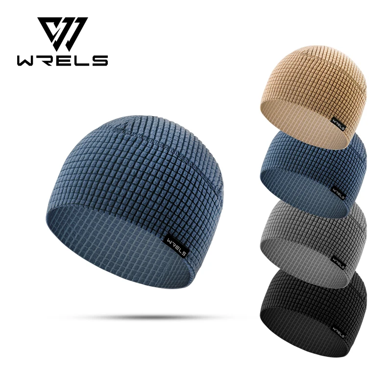 WRELS Winter-Radfahrer-Mütze Winddicht Wärmeisolierend Ski-Mütze Schweißabsorbierend Schnee-Outdoor-Sportmütze Elastische Thermofleece-Mütze