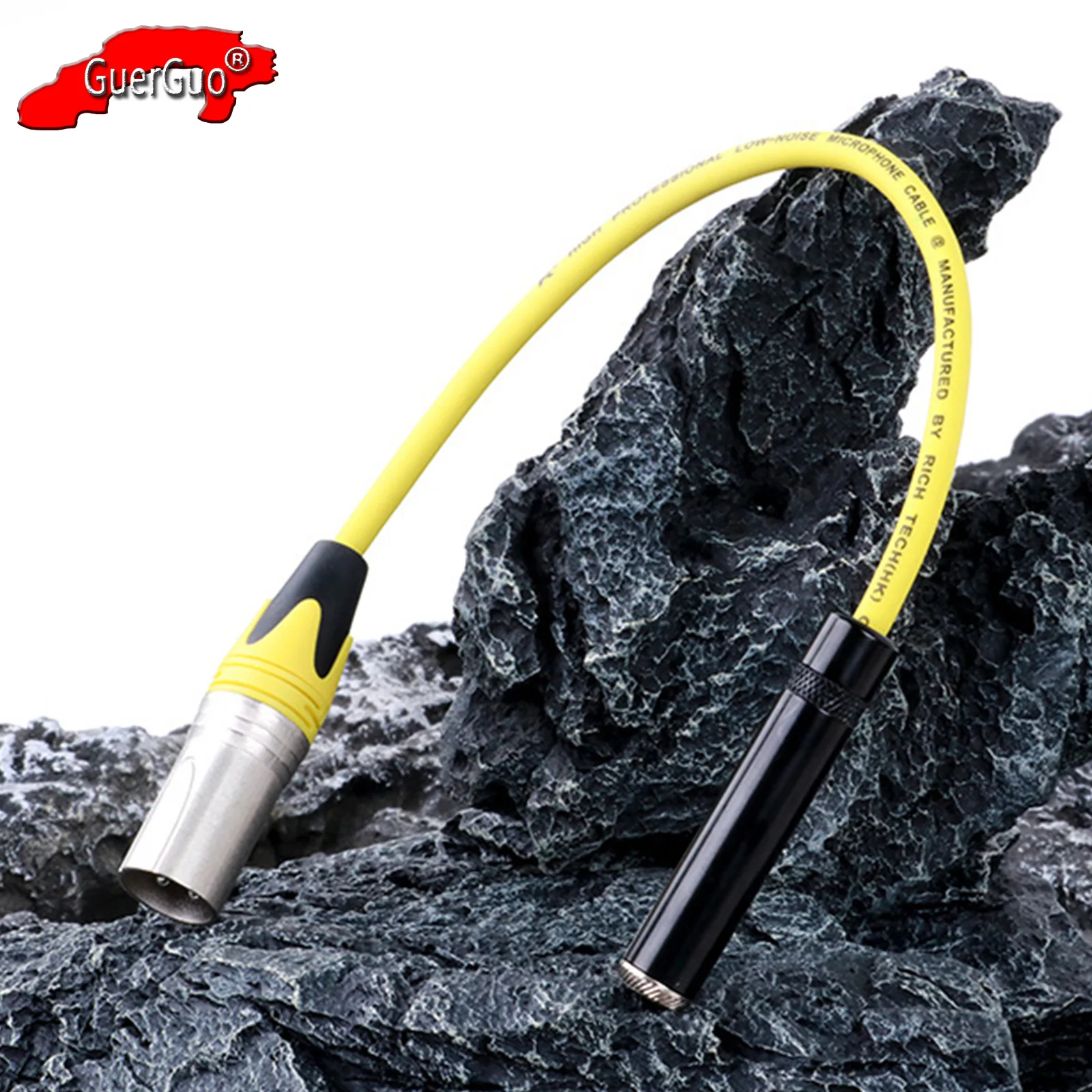 TS/TRS 6.35mm Female Jack to 3Pin XLR Male Audio Extension Cable Adapter Converter for Amplifier Mixer Effect Sound Card Speaker