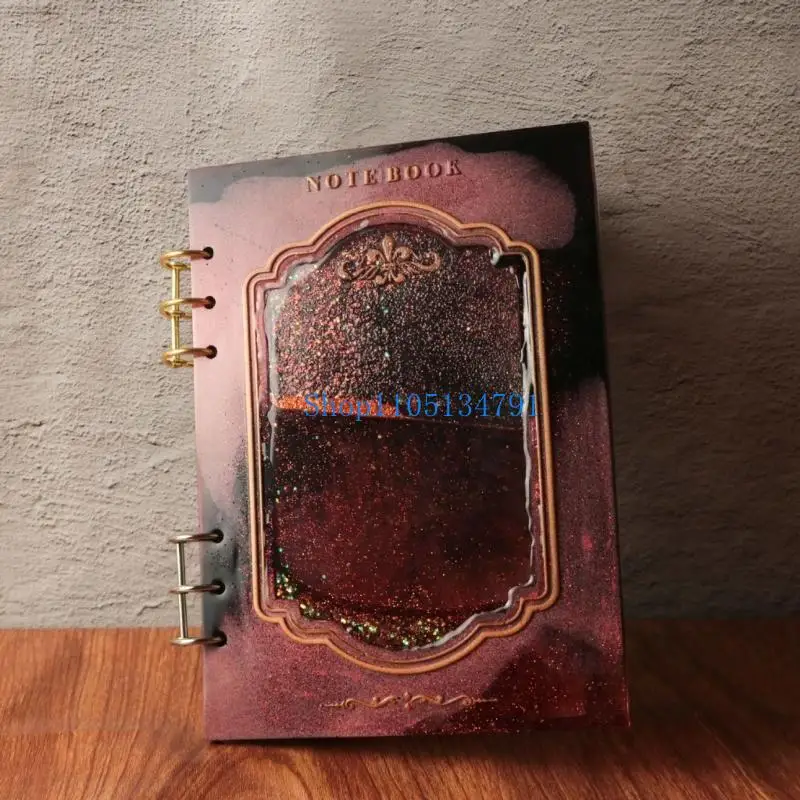 98 كجم DIY قالب دفتر الرمال المتحركة الكريستال راتنجات الايبوكسي قالب فضفاضة ورقة مذكرات غلاف الكتاب #5