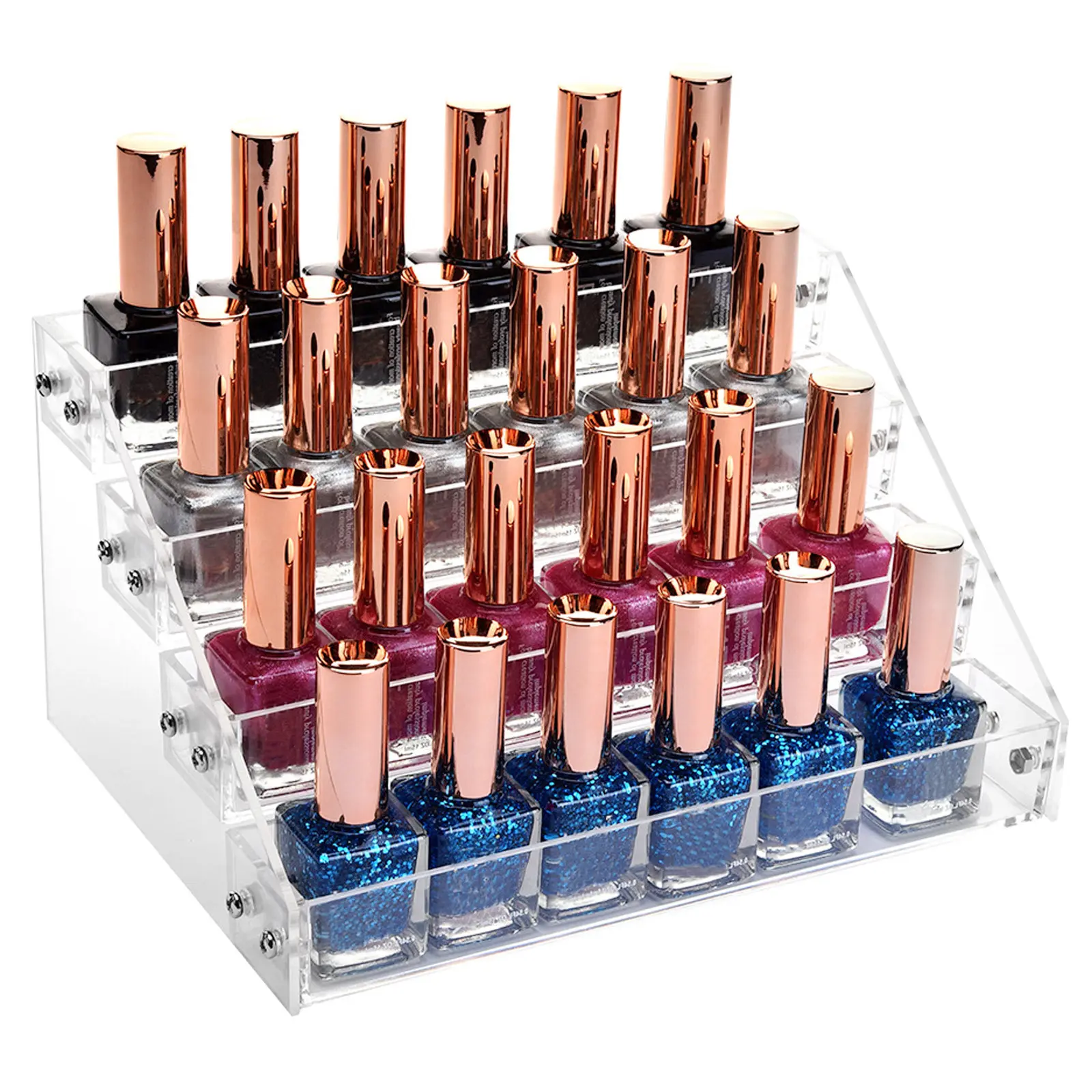 1Pcs Nail Polish Organizer Acrylic Multi-Layer Rack Low Center Gravity Manicure Storage Shelf Bedroom Table Display