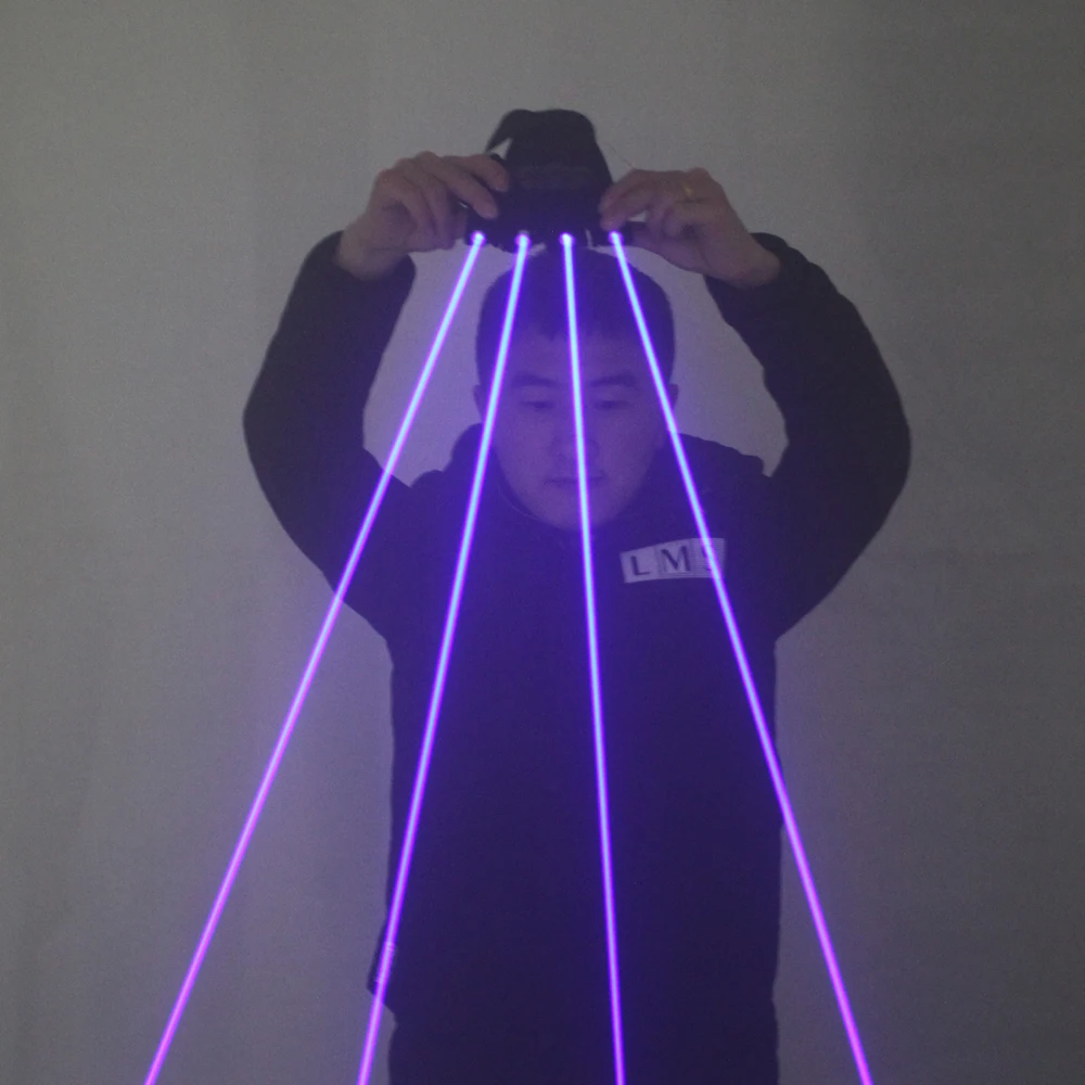 2 v 1 multi-line modrá laser rukavice lazer mitten paprsek rukavice zuřit dobíjecí profesionál jeviště představení kostým customizabl