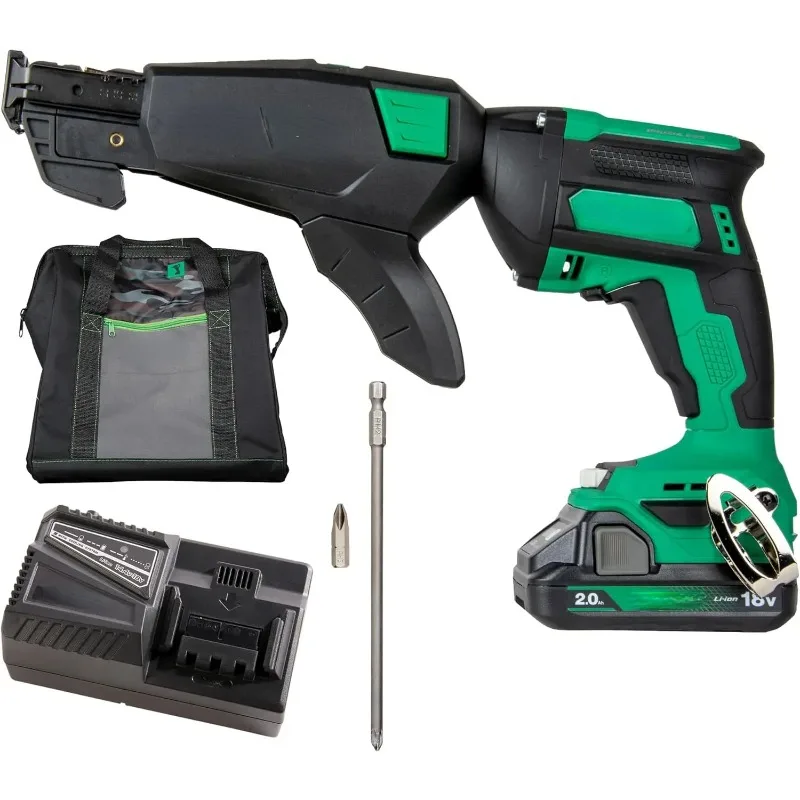 

Cordless 18V MultiVolt™ Drywall Screw Gun Kit Includes Collated Screw Magazine Attachment 1-18V 2.0 Ah Battery