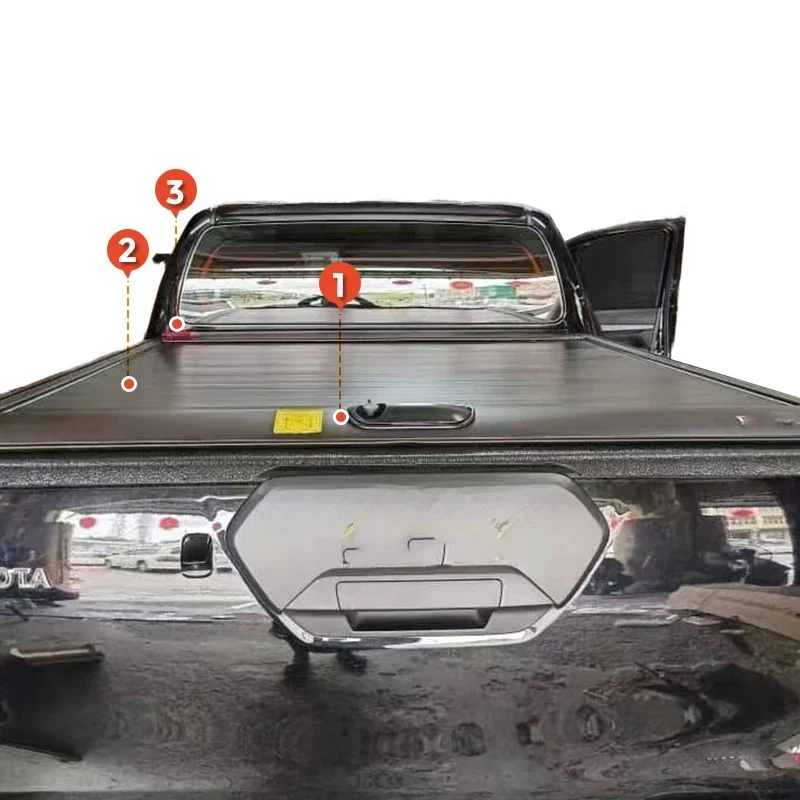 Factory Hot Sale High Quality Aluminum Alloy Manual Roller Lid Theft Tonneau Cover Frontier Pickup Truck
