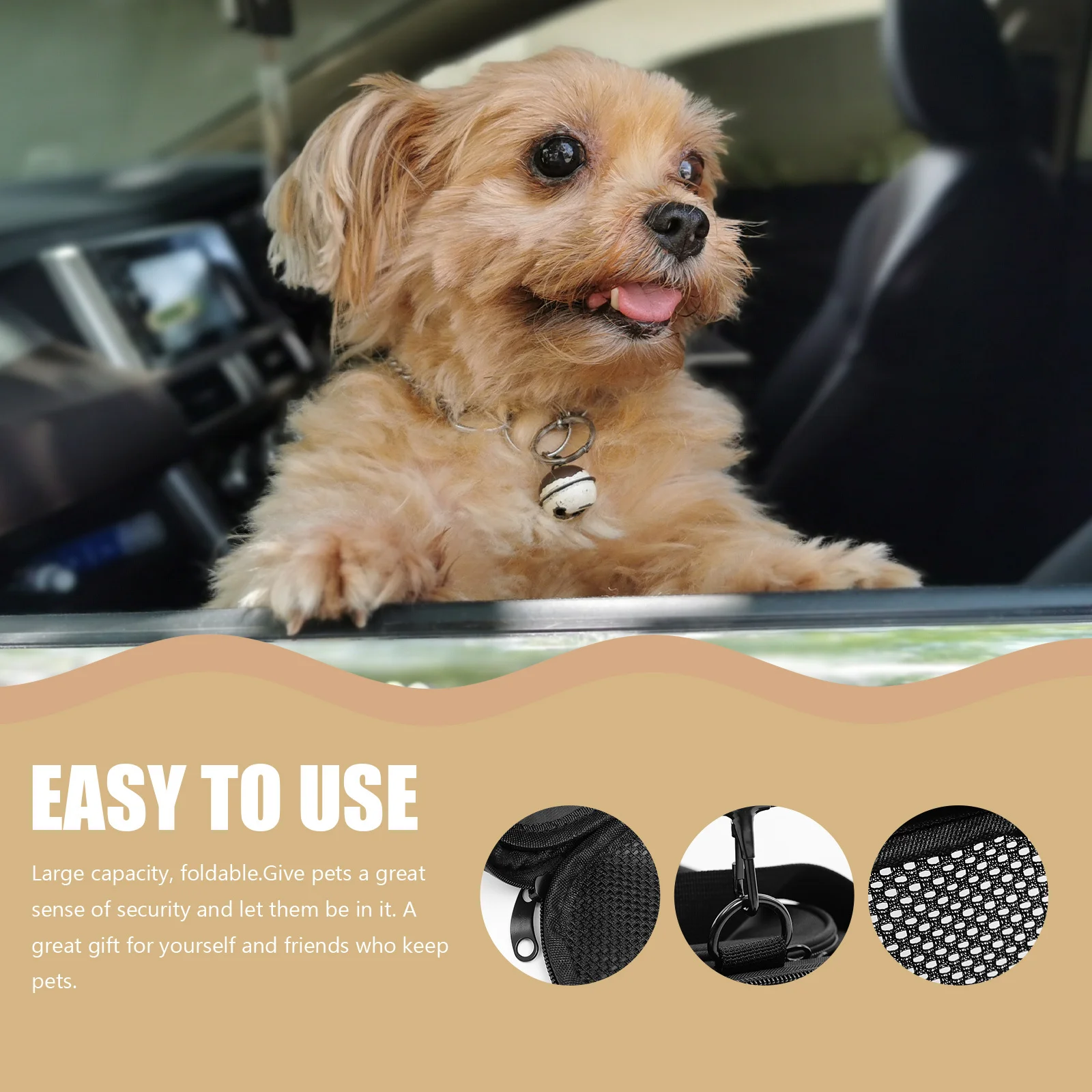 

Single Shoulder Pet Carrier Portable Folding Wear-Resistant Adjustable Breathable Puppy Carrier Small Pet Supply