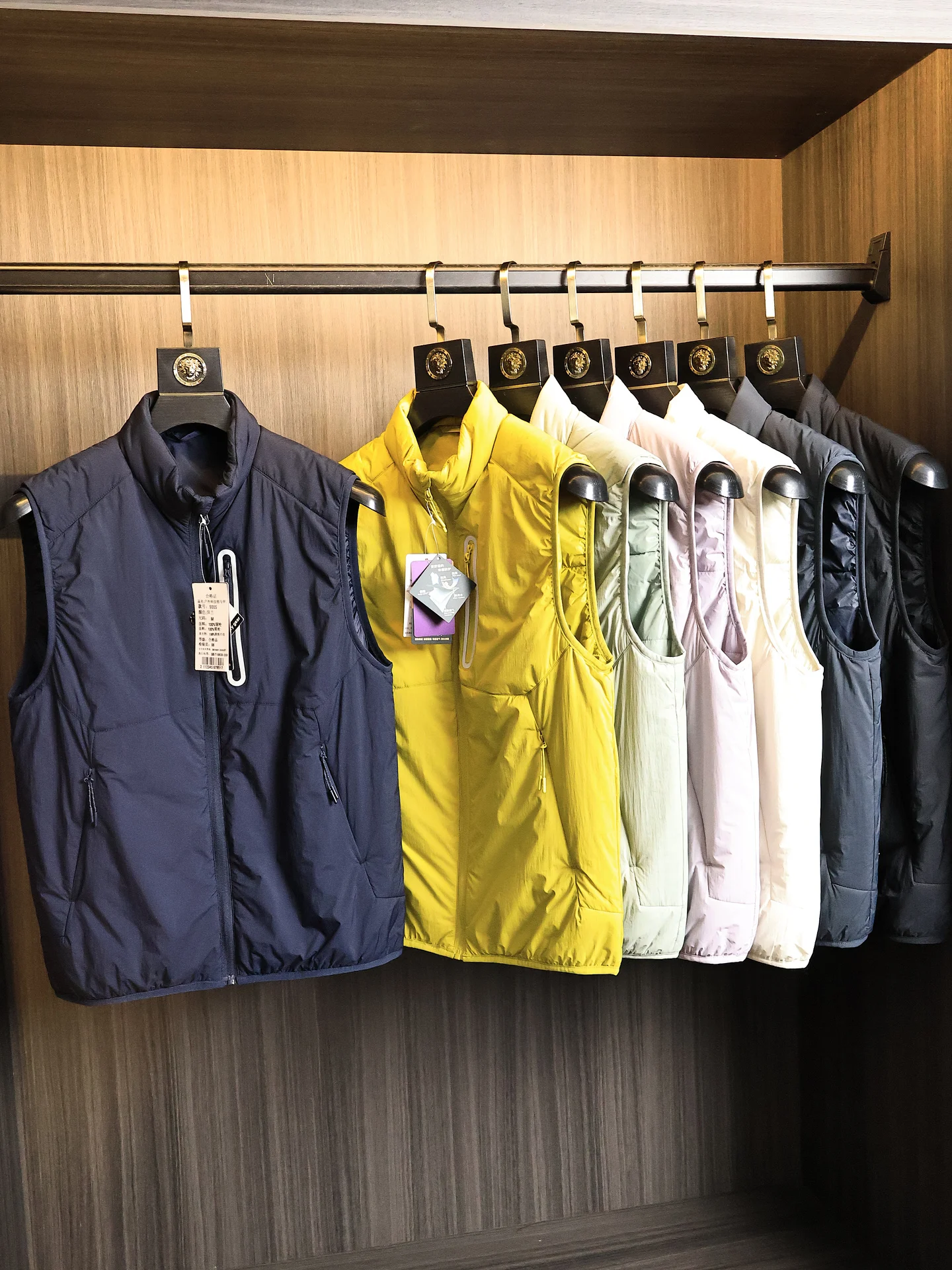 Tech Cotton Waterproof Outdoor Men's Sports Vest Jacket Stand Collar All-Match Autumn Winter Casual Style Zipper Closure
