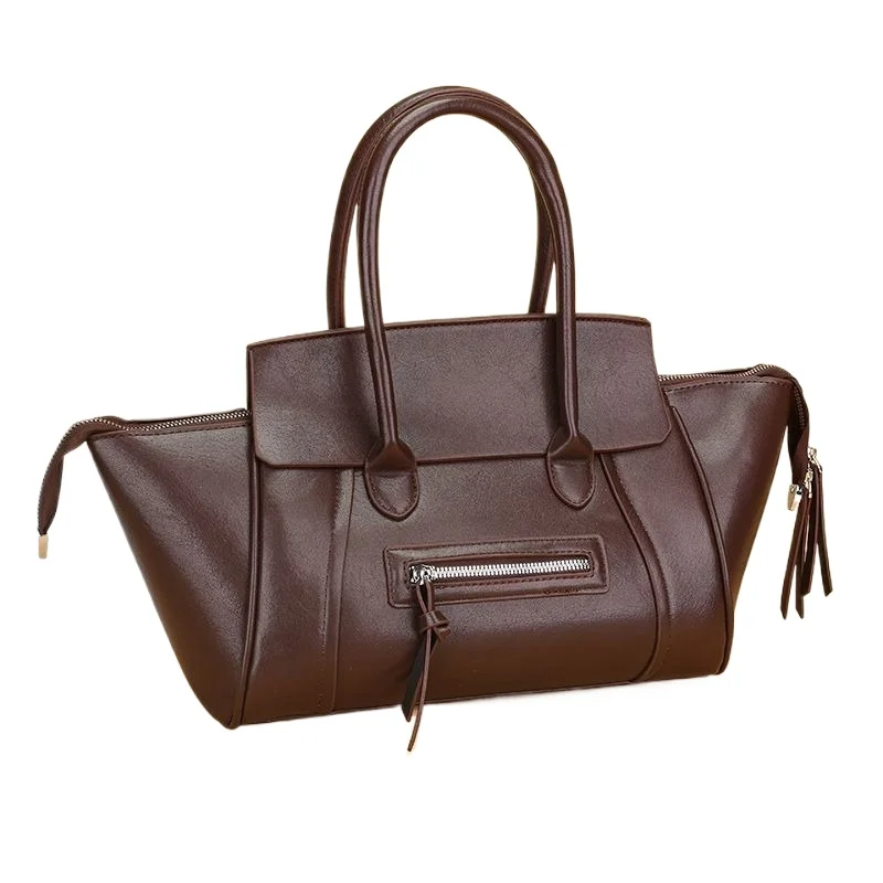 High-end Soft Leather Wing Bag Women's 2026 Fashion New Large-capacity Tote Bag Temperament Commuting To Work Shoulder Handbag