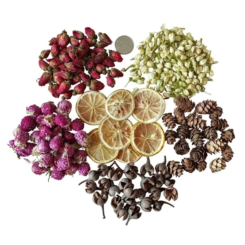 Scented Candle Decorative Dried Flower DIY Wax Brand Round Fan Production Materials Soybean Wax Natural Dried Flower Materials