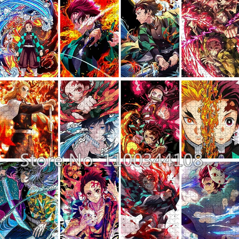 

Пазл «Истребитель демонов» 300/500/1000 деталей, японское аниме, головоломка, игрушки ручной работы для детей и взрослых, антистресс-игра