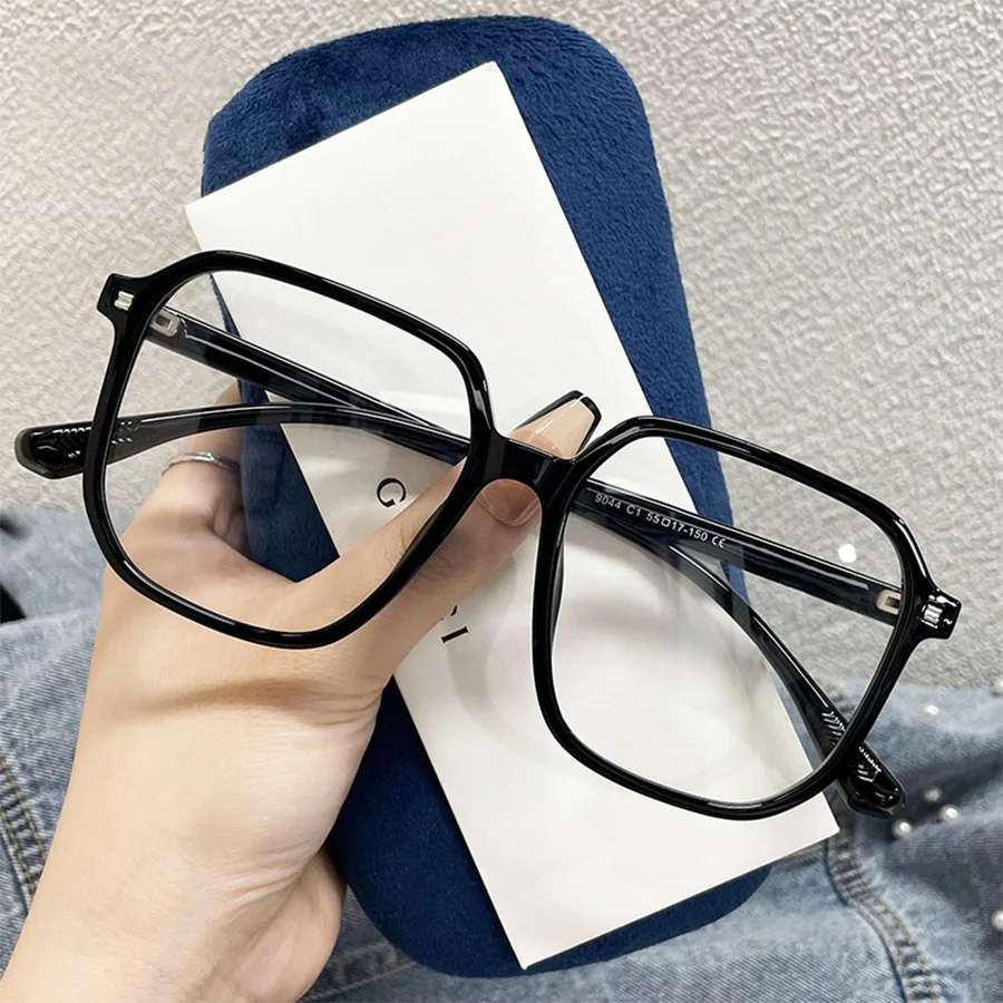 1pc New large frame individual anti-blue glasses frame men and women can match myopia frames