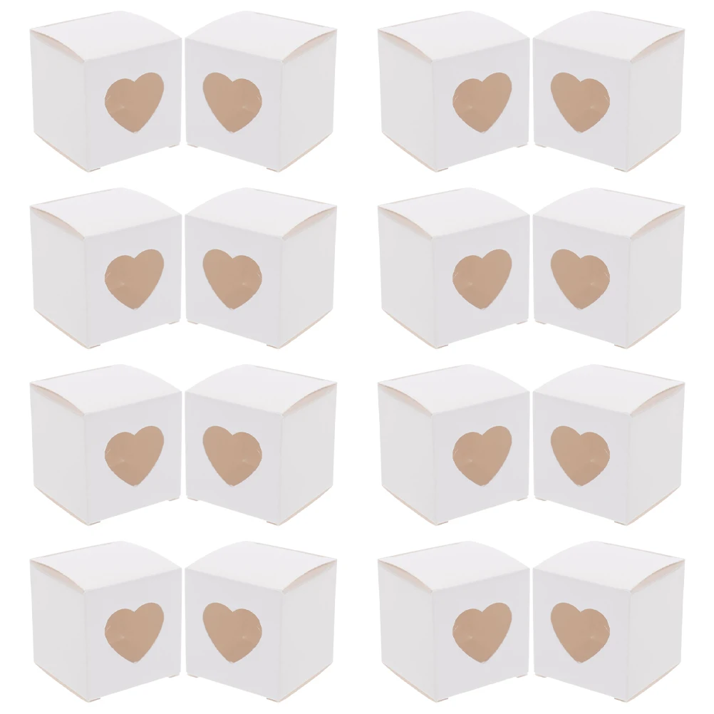 

30 Pcs Candy Box Party Supplies Clear Favors Boxes White Paper Wedding for Guests