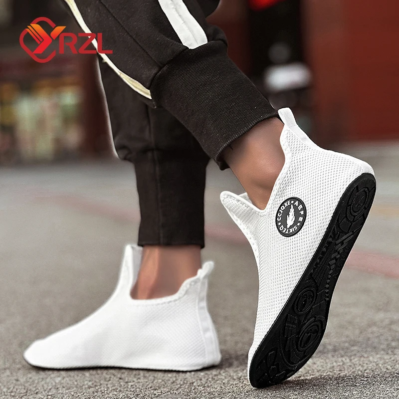 YRZL Sneakers Men Casual High Top Shoes Comfortable Breathable Unisex Sports Shoes Non Slip Lightweight Shoes for Couple 36-47