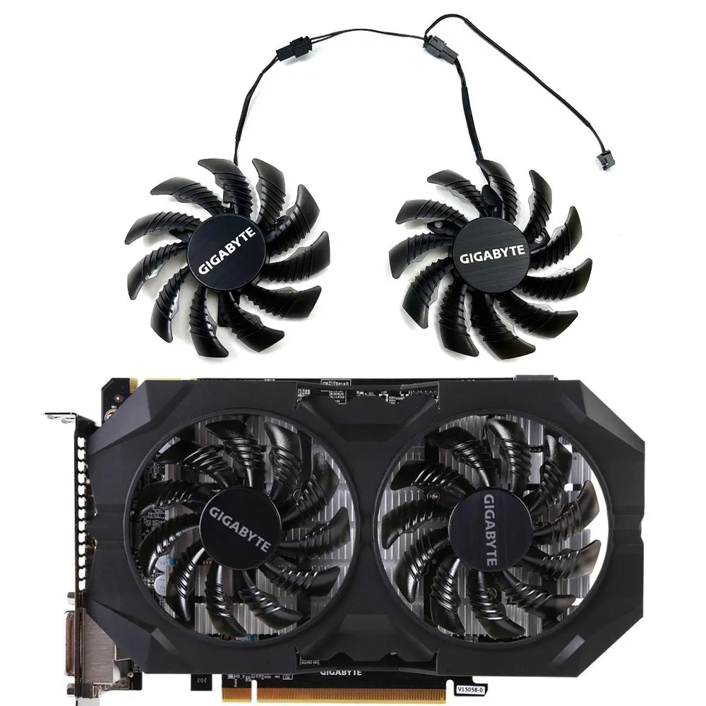 

NEW 75MM 3PIN T128010SM GV-N950WF2OC GPU Fan，For GIGABYTE GeForce GTX 960、GV-N960OC、GTX 950、GV-N950WF2OC Video card cooling fan