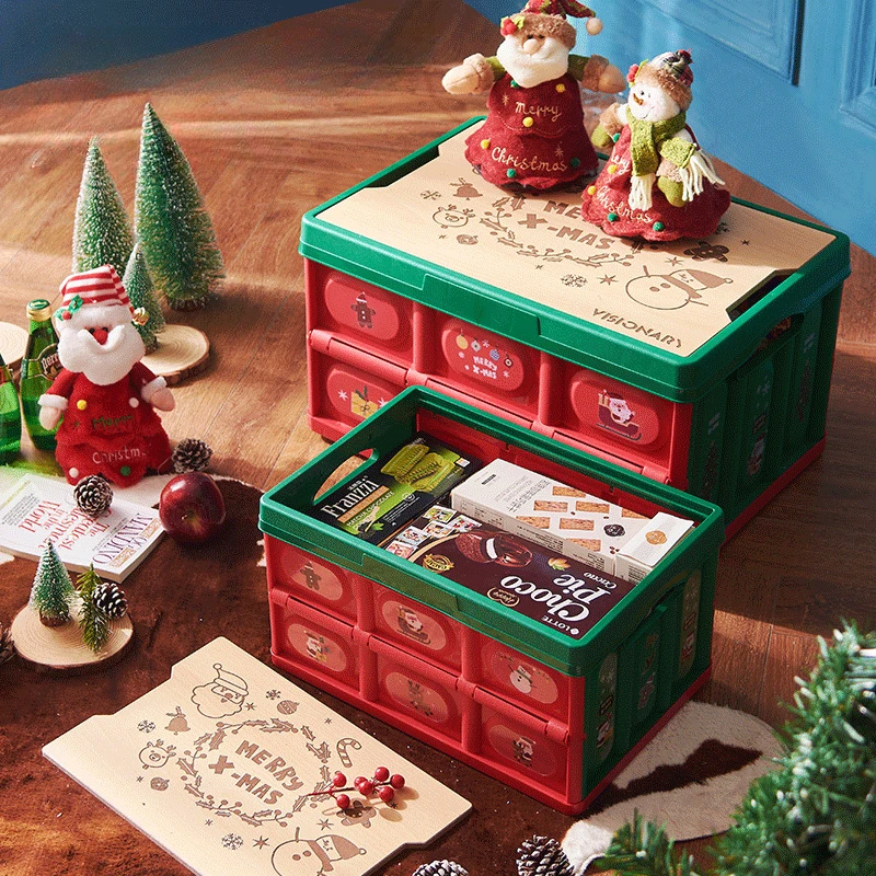 Christmas Folding Storage Box Home Bedroom Storage Box Christmas Decoration Gift Storage Box Car Trunk