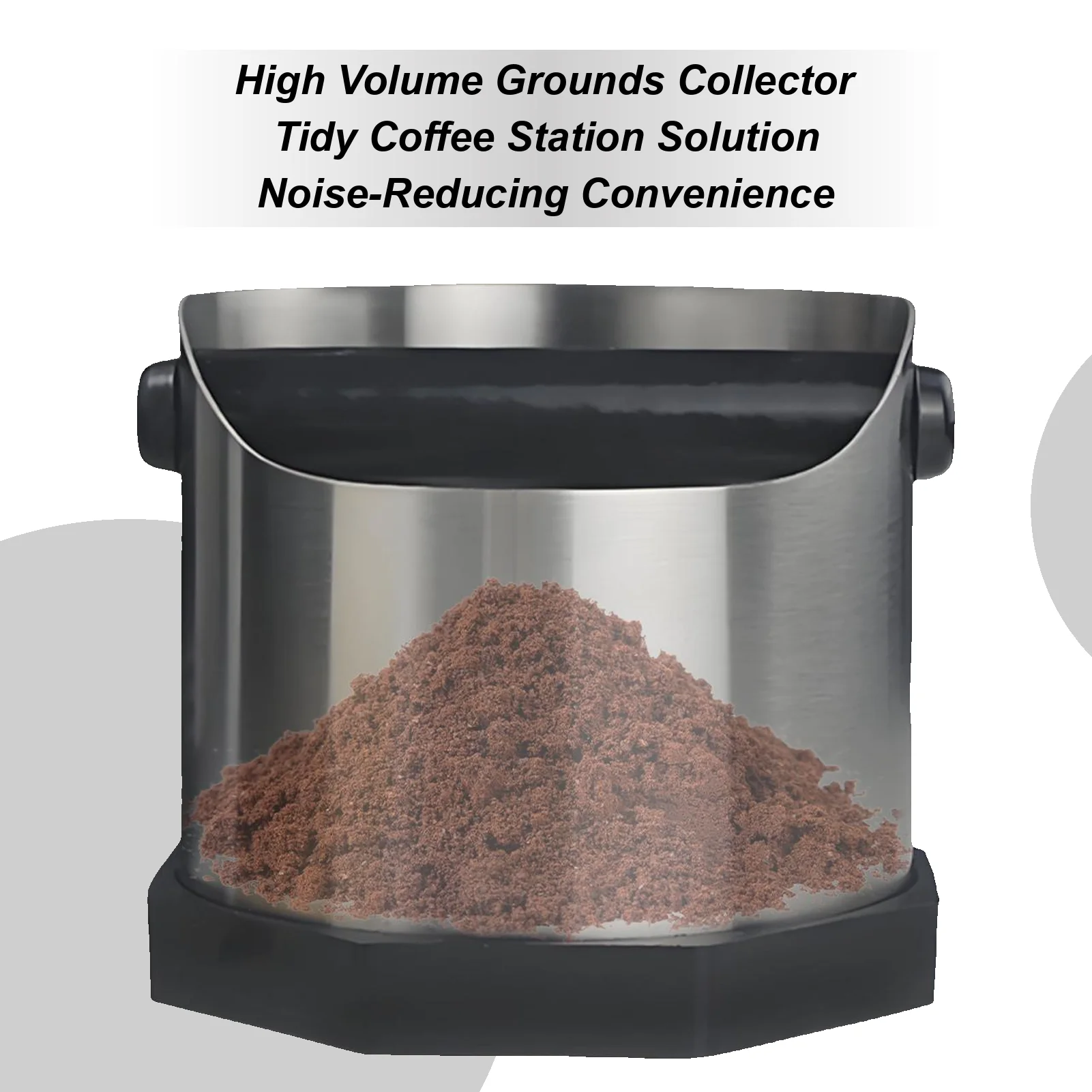 

Stainless Steel Coffee Knock Box 750ml with Non Slip Base Espresso Accessories for Home Countertop Bar Cafe Office Restaurant