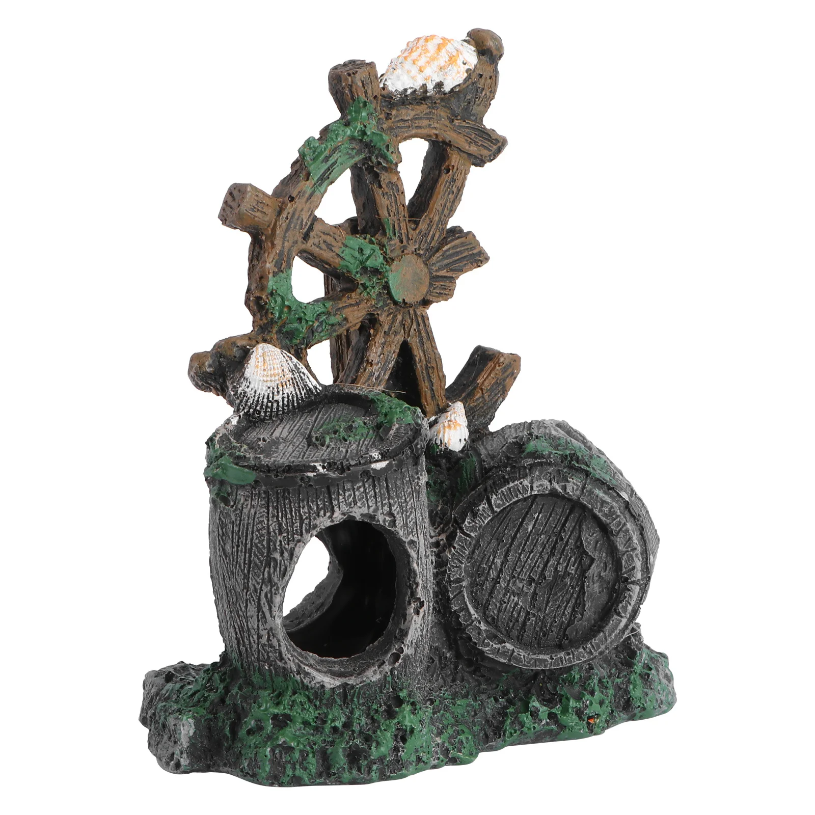 

Resin Barrel Fish Tank Decor Aquarium Landscape Ornament Creative Underwater Scene Adornment for Tank Decor