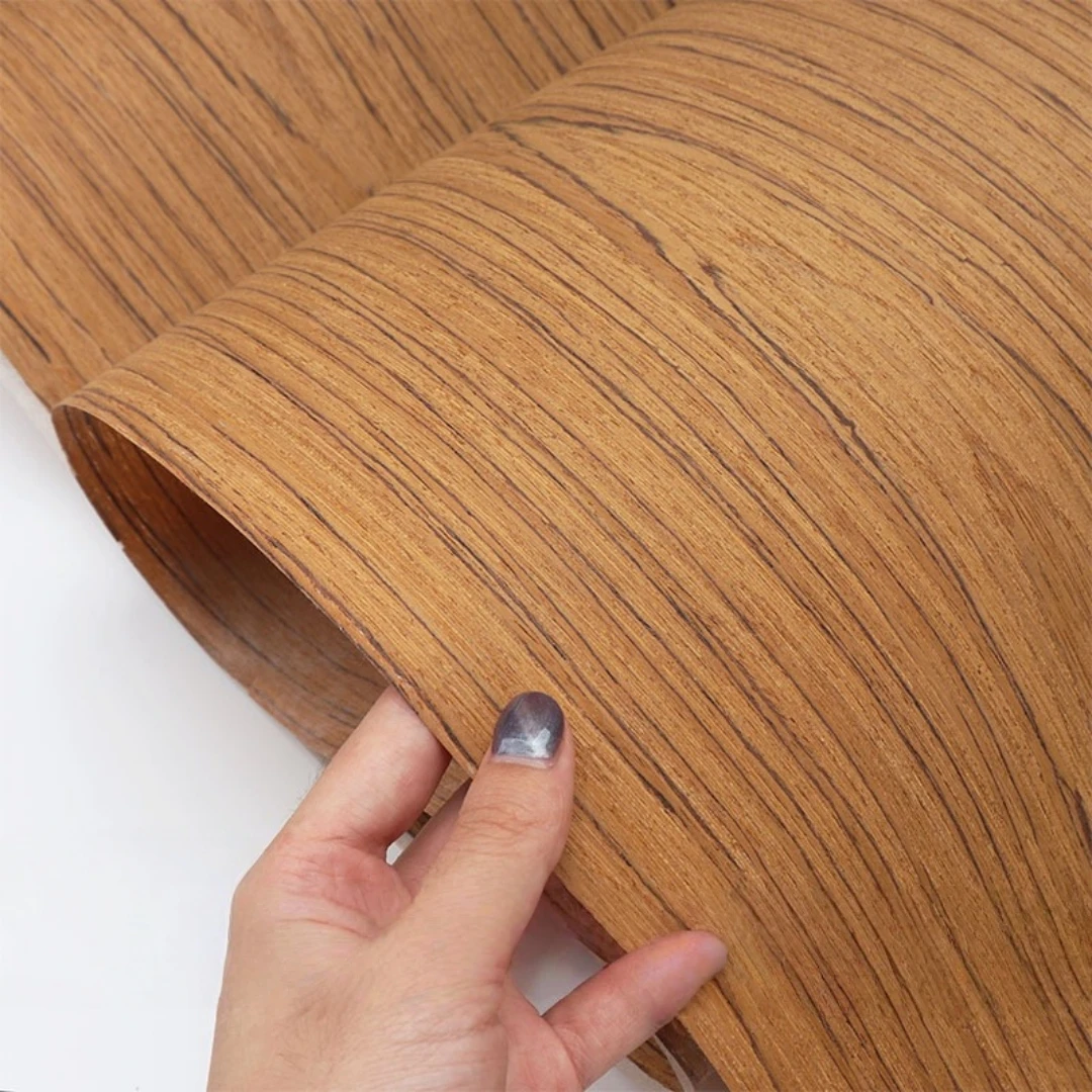 

58x250cm Teak Grain Engineered Wood Veneer For Decorative Wall Panels Furniture Design Cabinet Surfacing