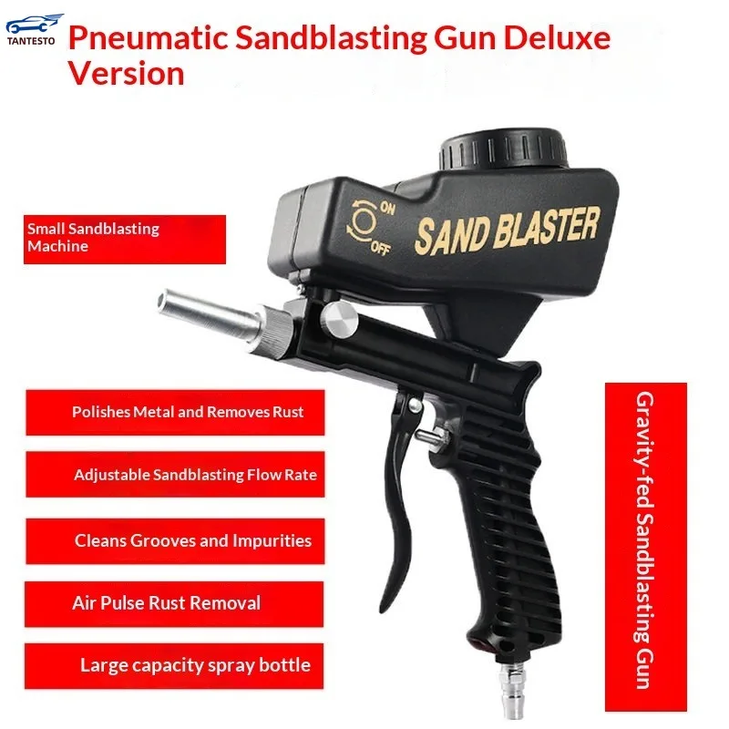 

Portable Gravity-Powered Pneumatic Sandblasting Kit for Rust Removal