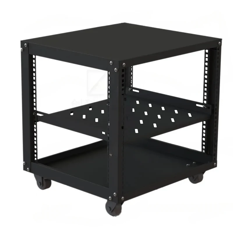 12U 9U Microphone Cabinet Simple Open 19 Inch Mobile Aviation Power Amplifier Audio Rack Equipment Case