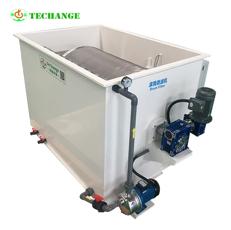 Indoor Aquaculture Fish Farm Rotary Drum Filter Fish Farm Filtration