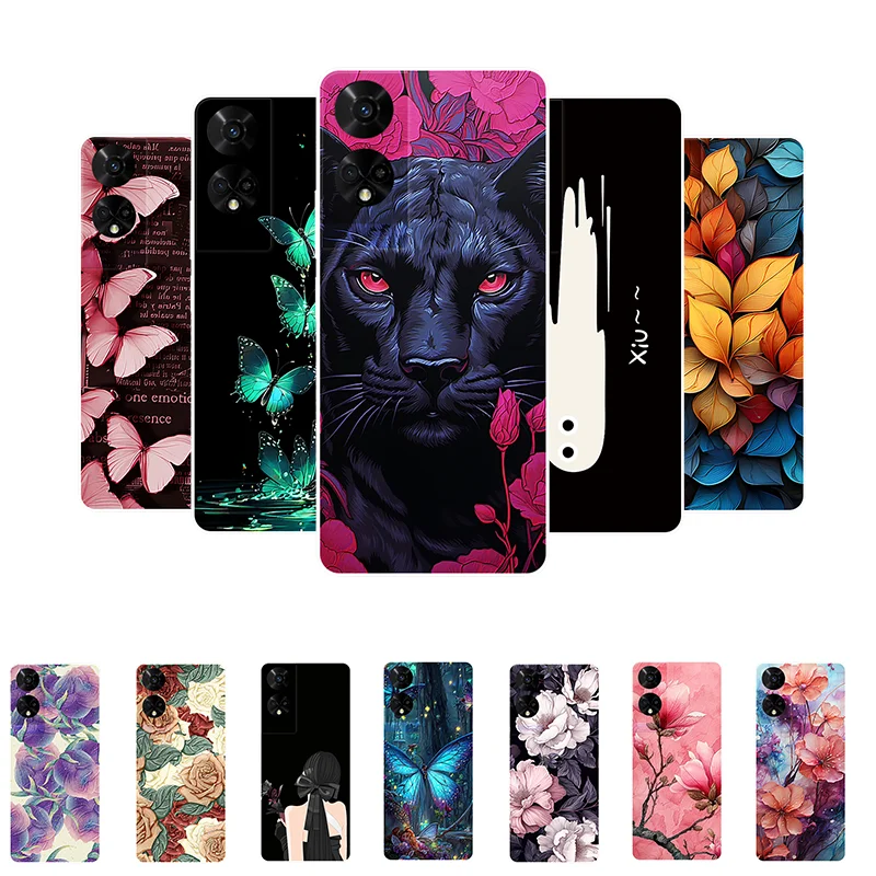 For TCL 50 5G Case T613K Animal Soft TPU Protective Silicone Case for TCL 50 5G Back Cover TCL50 2024 5G Phone Case